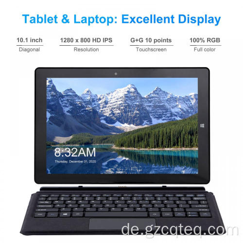 Abnehmbarer Laptop-Oberflächennotizbuch 10inch Windows-Tablet